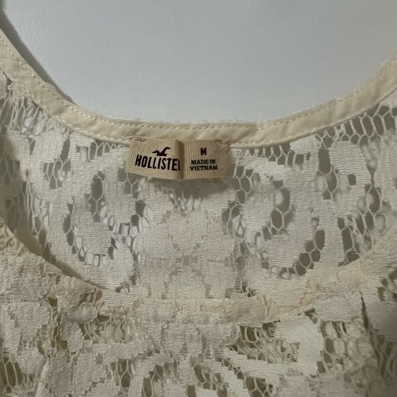 Hollister Lace Tank Top Cream/White Small - Picture 5 of 5